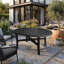 IPAE PROGARDEN DANUBIO ANTRAC Tavolo da Giardino Polipropilene 110x165x72h cm Antracite DANUBIO