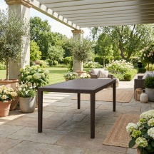 IPAE PROGARDEN Queen Marrone Tavolo da Giardino Allungabile 150-220x90x72 cm Marrone Queen