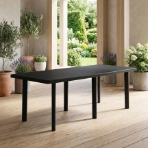 IPAE PROGARDEN TRIO ANTRACITE Tavolo da Giardino Allungabile 180-216x90x72 cm Antracite Trio