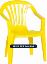 IPAE PROGARDEN 46202 Sedia per Esterni Impilabile 36,5x40x52 Giallo Baby