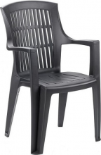 IPAE PROGARDEN ARPA-ANTRACITE Sedia per Esterni Impilabile 60x62x89 cm Antracite Arpa