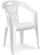 IPAE PROGARDEN PS862401 Sedia per Esterni Impilabile Plastica 56x55x78 cm Bianco Piona