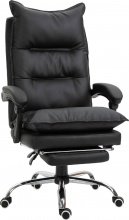 Icon Space 903ISBK Sedia da Ufficio Reclinabile Poggiapiedi Poggiatesta Ecopelle Nero