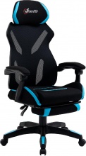 Icon Space 516BU921 Sedia Gaming con Supporto Regolabile in Tessuto Nero