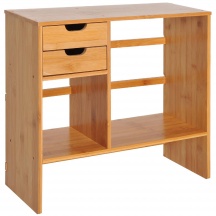Icon Space F427044 Organizer da Scrivania in Bamb� con 2 Cassetti Multifunzione Legno