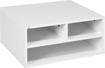 Icon Space L4930WT Rialzo Scrivania Ufficio 3 Ripiani2 Livelli 47x40x22.5 cm Bianco