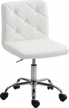Icon Space R478WT Sedia da Ufficio con Ruote Ecopelle Bianco