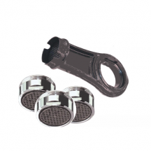 Idro Bric 001085 Set 3 aeratori maschio con chiave montaggio Ottone M 22 24