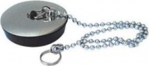 Idro Bric L060940 Tappo scarico con Catenella � 4cm Nero e Cromo