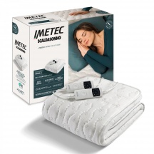 Imetec 26202 Scaldasonno Matrimoniale Elettrico Adapto Plus 100% Cotone 160x150