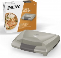 Imetec 7486 Tostapane Tostiera Piastra per Toast Antiaderente 800 Watt Champagne