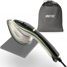 Imetec 9037 Stiratore Verticale 1200W Vapore Verticale NeroVerde Steam Easy