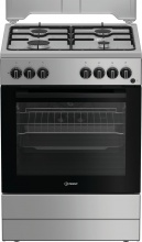 Indesit I6G3PMS Cucina a Gas 4 Fuochi Forno Elettrico 60x60 cm Classe A Inox