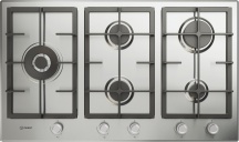 Indesit IN 9522 IX 1 Piano Cottura 5 Fuochi a Gas 90 cm colore Inox