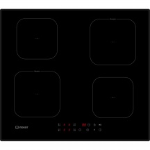 Indesit IS F 18Q60 NE Piano Cottura 4 Fuochi Induzione 59 cm in Vetroceramica Nero