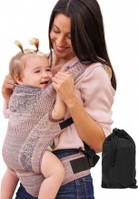 Innovaciones Ms 3226 Marsupio neonato Morbido 3+M fino a 15 Kg Rosa - Kanguro