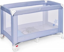 Innovaciones Ms 630139 Lettino Culla Neonato da Campeggio con Ruote Azzurro - Basic