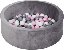 Innovaciones Ms 8702 Piscina palline Bambini Vasca morbida 100 palline Grigio