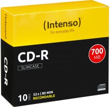 Intenso 1001622 Cdr 700Mb80Min Slim 10Pz