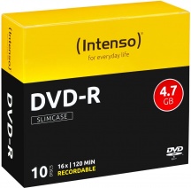 Intenso 10PSLIP Confezione n� 10 DVD-R 16x 4,7 GB 120 min