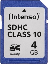 Intenso 3411450 Scheda SD 4 GB Classe 10 SDHC Nero