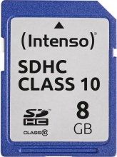 Intenso 3411460 Scheda 8 GB SDHC Classe 10 Nero