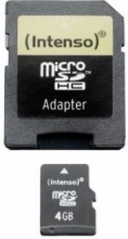 Intenso SD INTENSO 4GB Scheda di Memoria 4 Gb microSD con Adattatore SD 3403450