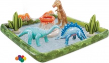 Intex 56132NP Piscina Gonfiabile Bambini 2+ 201x201x36h cm Play Center Jurassic