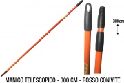 Ipm Casa M774036 Manico Telescopico Mt.3 Rosso con Vite