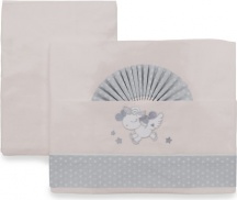 Italbaby 015 2010 0508 Lenzuola Lettino Neonato Federa + Sopra + Sotto Grigio Unicorn