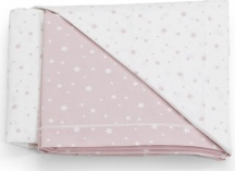 Italbaby 020 1007 001 Lenzuola Lettino Neonato Federa + Sopra + Sotto con Angoli Rosa Stelle