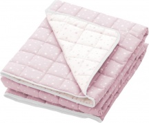 Italbaby 145 077 01 Coperta Lettino Trapuntata Double Face Stelline colore Rosa