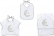 Italbaby 15 5020 408 Set Bavaglini 3 pezzi Moon colore Grigio