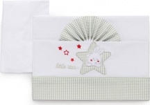 Italbaby 15 2010 206 Lenzuola Lettino Neonato Federa + Sopra + Sotto con Angoli Avorio Star