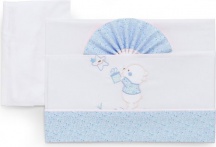Italbaby 15 3010 102 Lenzuola Culla Neonato Federa + Sopra + Sotto con Angoli Azzurro - Bear