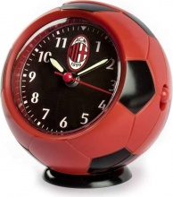 JM JA7082MI2 Sveglia Analogica Rotonda AC Milan con Lancette Rosso e Nero