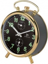 JM JC-8001N Sveglia Analogica con Lancette colore Nero  Oro