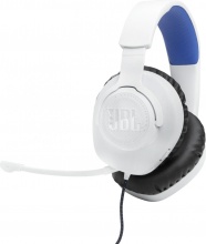 Jbl Q100PWHTBLU Cuffie Gaming Over-Ear con Filo Microfono Boom Direzionale Quantum 100P