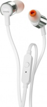 Jbl T210 Auricolari Cuffie microfono Cuffiette Stereo Mp3 Jack 3.5 mm Silver
