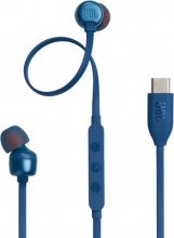 Jbl T310BLU Cuffie con Filo In-Ear Connettore USB-C Pure Bass Blu Tune 310 C