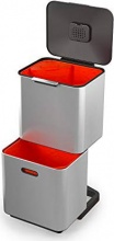 Joseph Joseph 30060 Pattumiera Raccolta Differenziata 30+30 Lt Inox  Totem Max