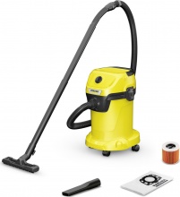 KARCHER 1.628-107.0 Bidone Aspiratutto Aspiraliquidi 19 Litri 1000 W con Ruote
