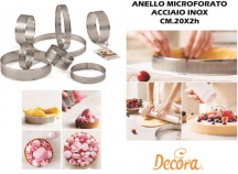 Decora DEC0064024 Stampo per Dolci Anello Microforato in Acciaio Inox 20 x 2 H cm