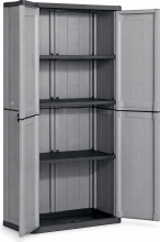 KIS 9732000 0444 Armadio da Esterno  Balcone in Resina 68x39x166 cm GrigioNero Jolly
