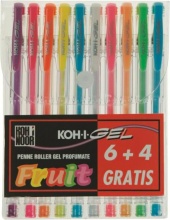 KOH-I-NOOR NAGP10F Penna gel Penna in gel cappuccio Blu Verde 10 pz