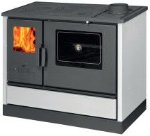 K-Line 35157 Cucina a Legna con Forno 7.9 kW 225 m3 90x53 cm BiancoNero 0 Social