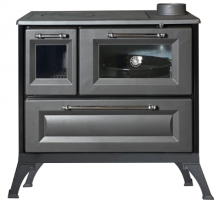 K-Line 765103 Cucina a Legna con Forno 7,7 kW 220 m3 87x55 cm colore Antracite