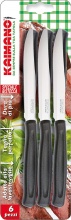Kaimano 1023407 Coltelli Da Bistecca Manico Nero