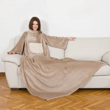 Kanguru 1089 Coperta con maniche 140 x 210 cm Plaid Deluxe Cream
