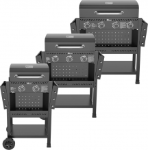 Kasart L14S40LJ16M03T02 Barbecue a Gas Giardino BBQ 4 Bruciatori 124,7x55x102 cm KASAGRILL